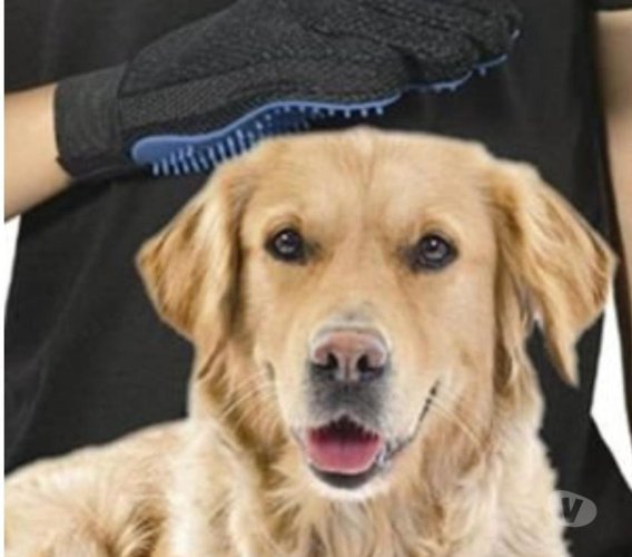 Luva Escova Nano Magnética Tira Pelos Dos Pets Cães E Gatos