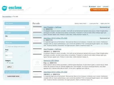 Modern Osclass Theme 6